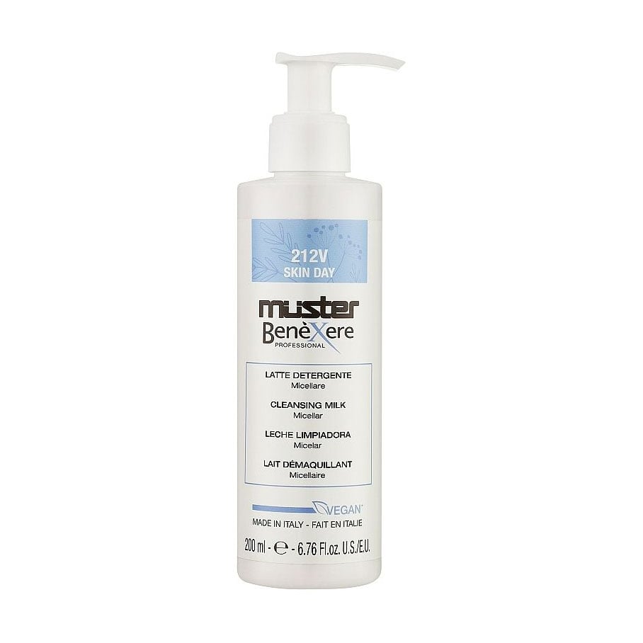 Очищувальне міцелярне молочко для обличчя Muster Benexere Professional 212V Skin Day Micellar Cleansing Milk, 200 мл